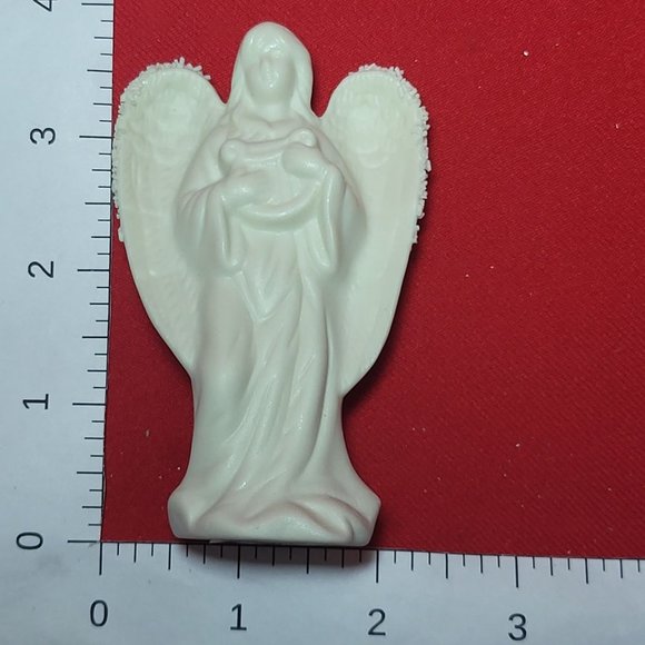 Vintage White Angel Playing Musical Instrument Set Bisque Porcelain Set of 4 - Picture 10 of 13